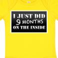 thumbnail image 4 of Inktastic 9 Months on the Inside Boys or Girls Baby Bodysuit, 4 of 5