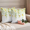 thumbnail image 2 of Daisy Floral Pillow Covers 2 Pack Weeping Flower Pillowcase Waterproof Outdoor Throw Pillow Cover for Patio Garden Square Cushion 20”x20”, 2 of 9