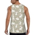 thumbnail image 3 of Gaeub Rabbit And Flower Men's Athletic Tank Top, Workout Sleeveless Shirts, Running Tank Tops for Gym, Running, Training - Large, 3 of 9