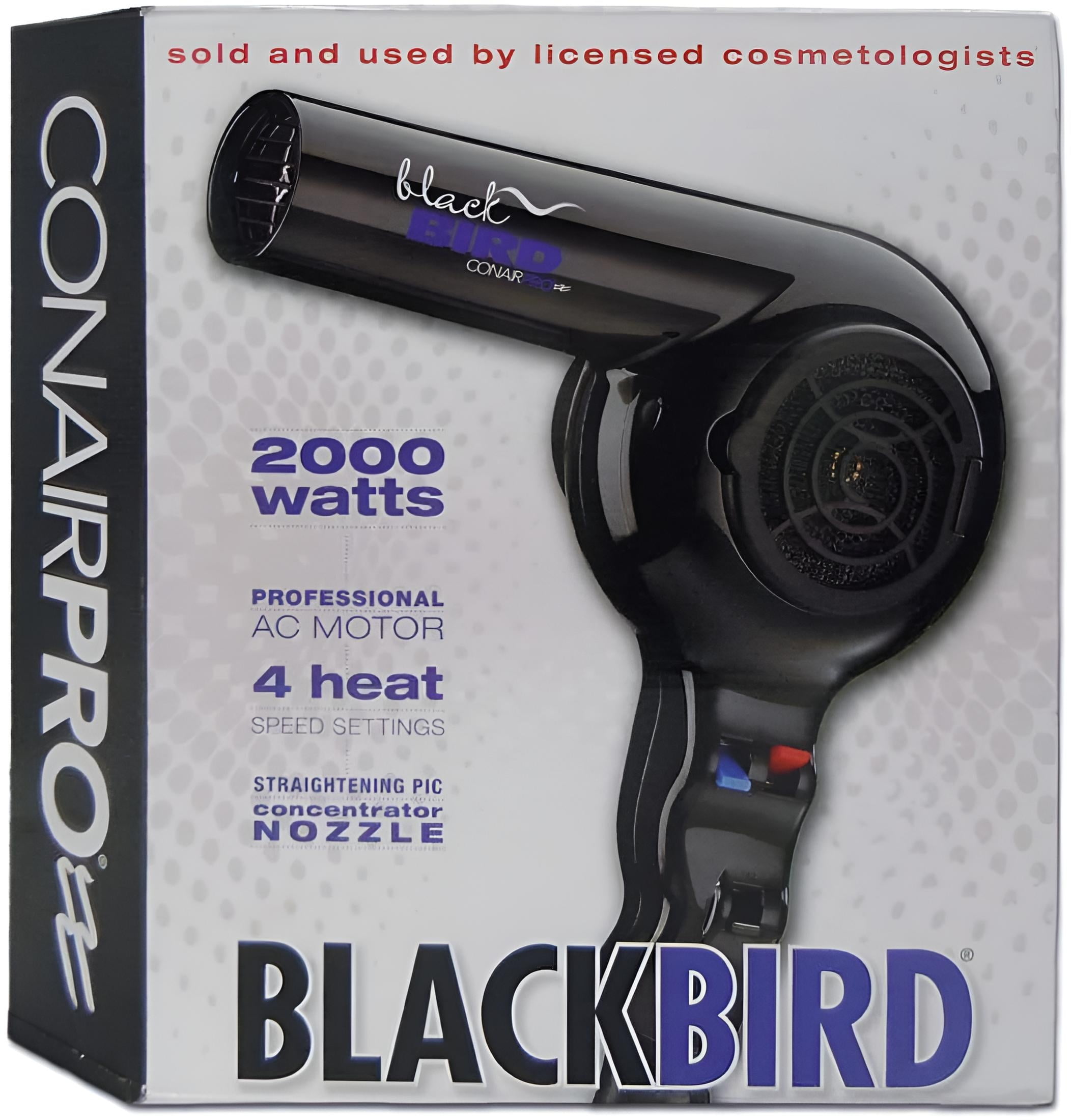 Conair BB075W Pro Blackbird Hair Dryer 2000 Watt