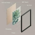 thumbnail image 4 of PixonSign Framed Wall Art Pastel Rose Cactus Succulent Adhesive Canvas Poster, Set of 4 Nature Wilderness Wall Decor Prints, Botanical Floral Wall Décor, Modern Artwork for Home - 12"x16" Black, 4 of 5