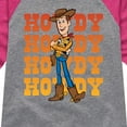 thumbnail image 3 of Toy Story - Woody Howdy - Toddler And Youth Girls Raglan Graphic T-Shirt, 3 of 5