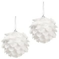 thumbnail image 1 of Xihbxyly Bolas de Espuma con Purpurina Navideña, Paquete de 2, Decoración Festiva para Árbol, Diseño Brillante, Ideal para Coronas y Ratán, Decoración Navideña para El Hogar, Color Blanco, 10 Cm de D, 1 of 5