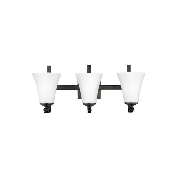 Feiss VS20703ORB 3-Light Bathroom Vanity Light Fixture Oil Rubbed Bronze