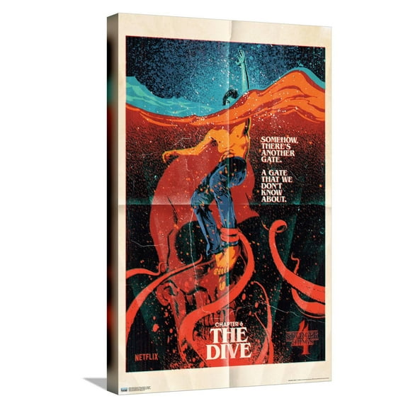 Netflix Stranger Things: Season 4 - The Dive Canvas Wall Poster, 14.725" x 22.375"