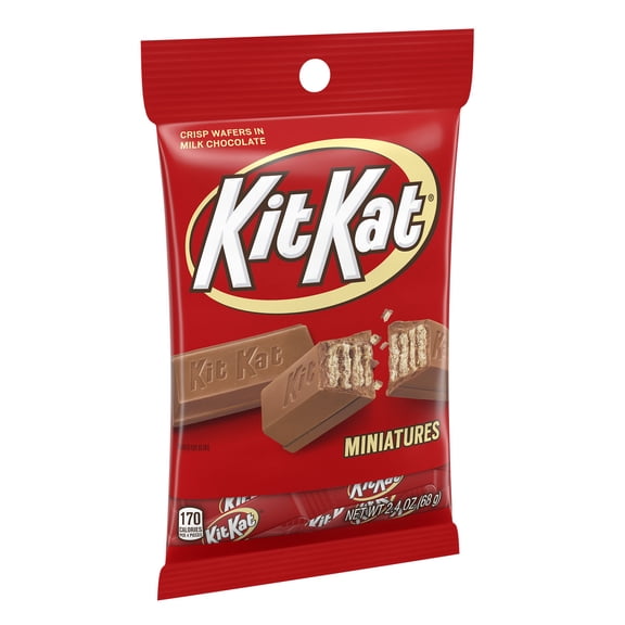 Kit Kat Miniatures Milk Chocolate Wafer Candy, Bag 2.4 oz