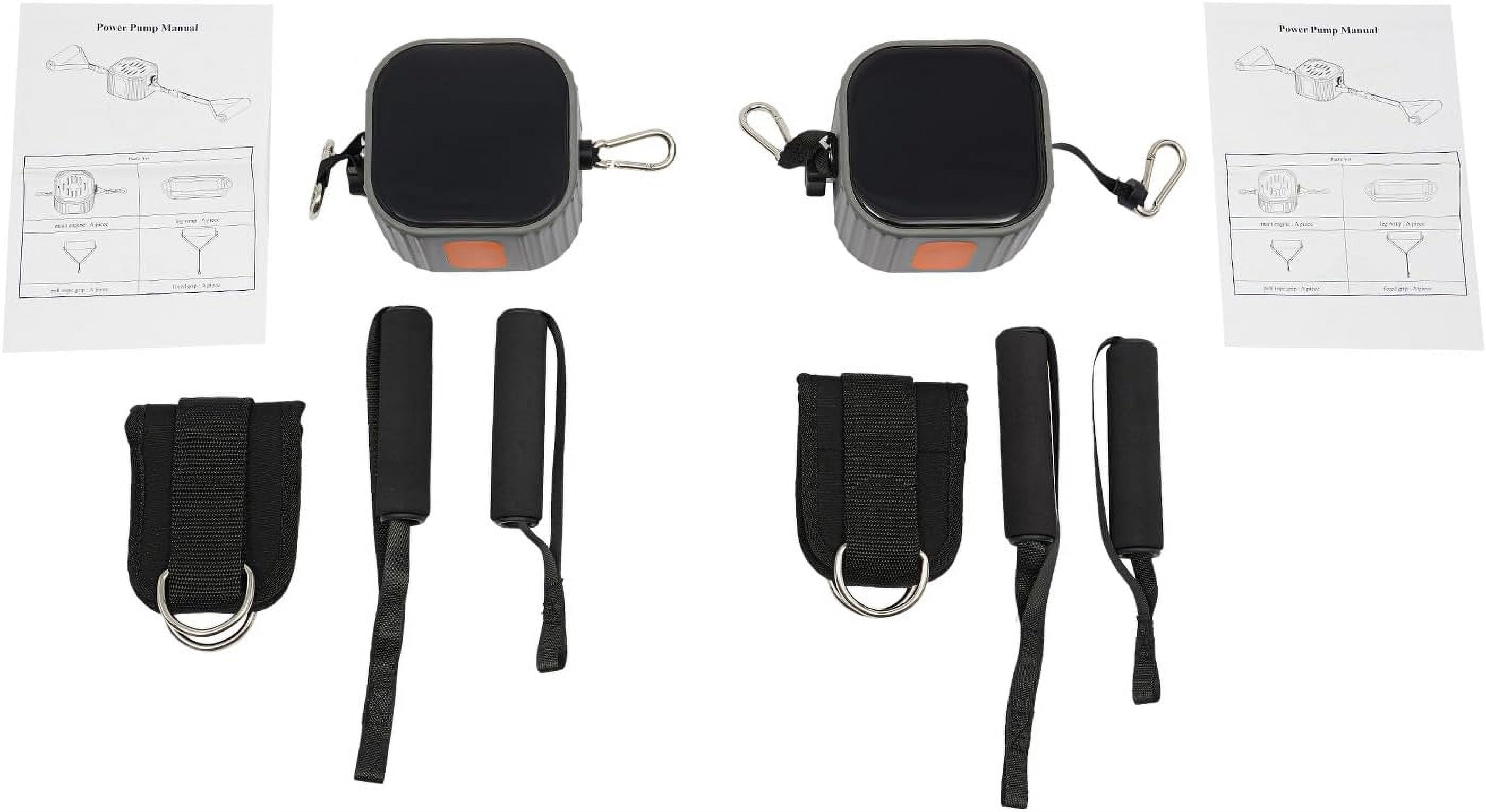 Portable Exercise Bands Set, Adults Home Gym Fitness Equipment Resistance Bands with Handles and Adjustable Resistance Pump Strength Training Workout Bands for Full Body Orange