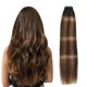 thumbnail image 1 of Extensiones de cabello con cinta adhesiva SUYYA Balayage Marrón oscuro/Castaño claro, 1 of 6