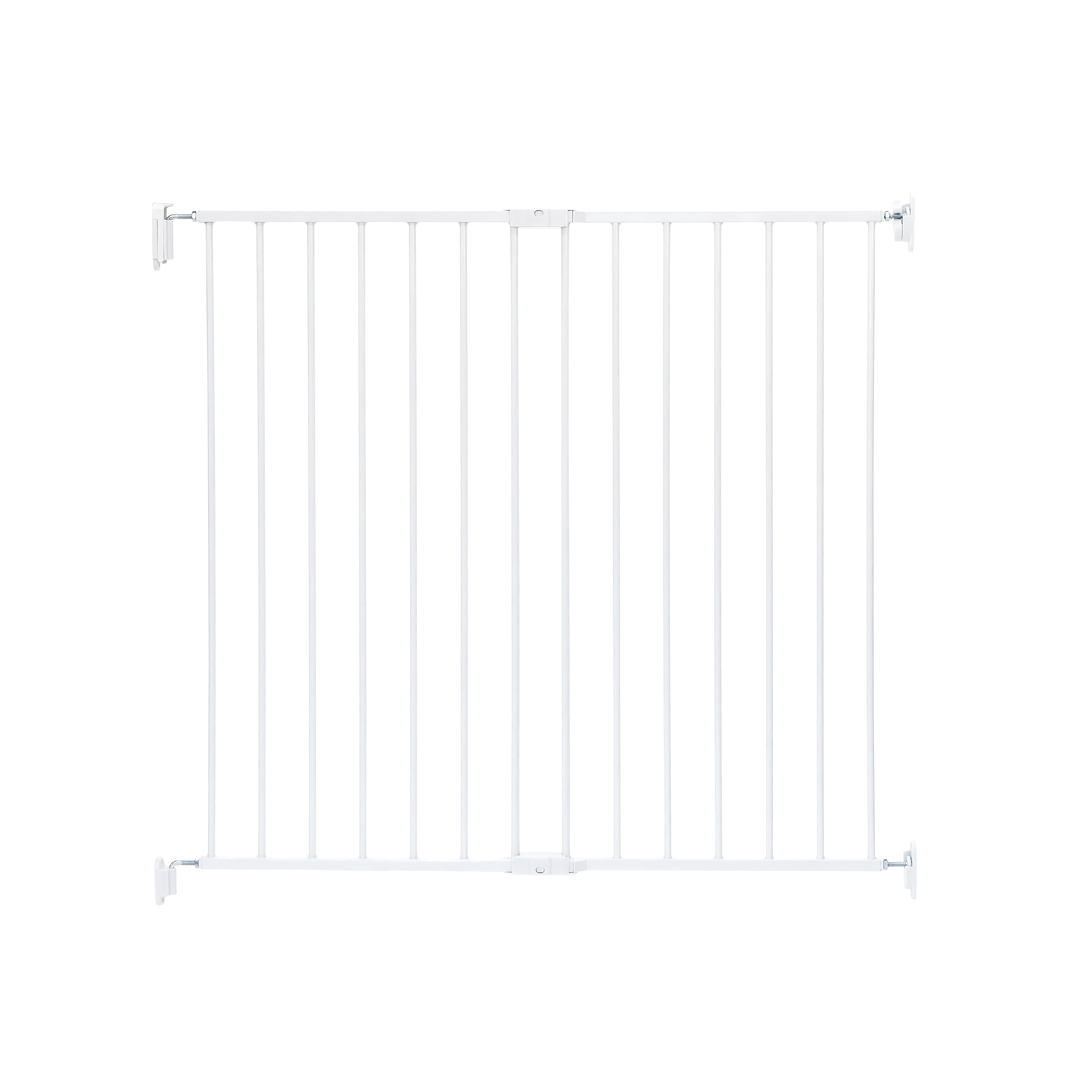 Regalo 2-in-1 Extra Tall Easy Swing Stairway and Hallway Walk Through Baby Gate, White, 38 Inch