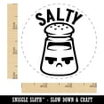 thumbnail image 2 of Kawaii Cute Salty Grumpy Salt Self-Inking Rubber Stamp Ink Stamper - Blue Ink - Small 3/4 Inch, 2 of 7