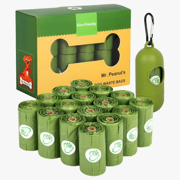 Mr. Peanut's XL Pooper Scooper Sized 13X11" BioDegradable Recycled Waste Bags - 160 Count