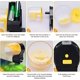 thumbnail image 3 of Alimentador automático de peces 100/210 ml (amarillo), dispensador de alimento para peces temporizador automático de acuario con dos cajas de alimentación para fines de semana festivos, 3 of 5