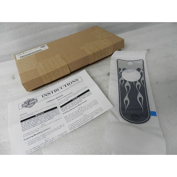 NOS NEW OEM HARLEY CHROME FLAME CONSOLE INSERT 71160-05