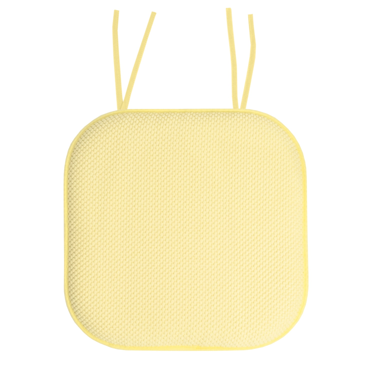Memory Foam Honeycomb Non-Slip Back Chair Cushion Pad with Ties 2, 4, 6 or 12 Pack