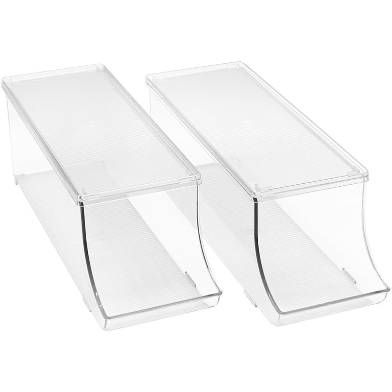 Sorbus Clear 12-Can Organizer with Lid (2 Pack)