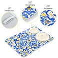 thumbnail image 4 of IAUYY 18 x 24 Inch Dish Drying Mat Dish Drying Mat Microfiber Kitchen Mats Large Counter Absorbent Dish Pad Drainer Rack Blue and Yellow Watercolor Composition, 4 of 8