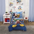 thumbnail image 4 of Disney Mickey Mouse Fun with Friends Toddler Bedding Sets, Toddler Bed, Blue, 4-Piece, 4 of 11