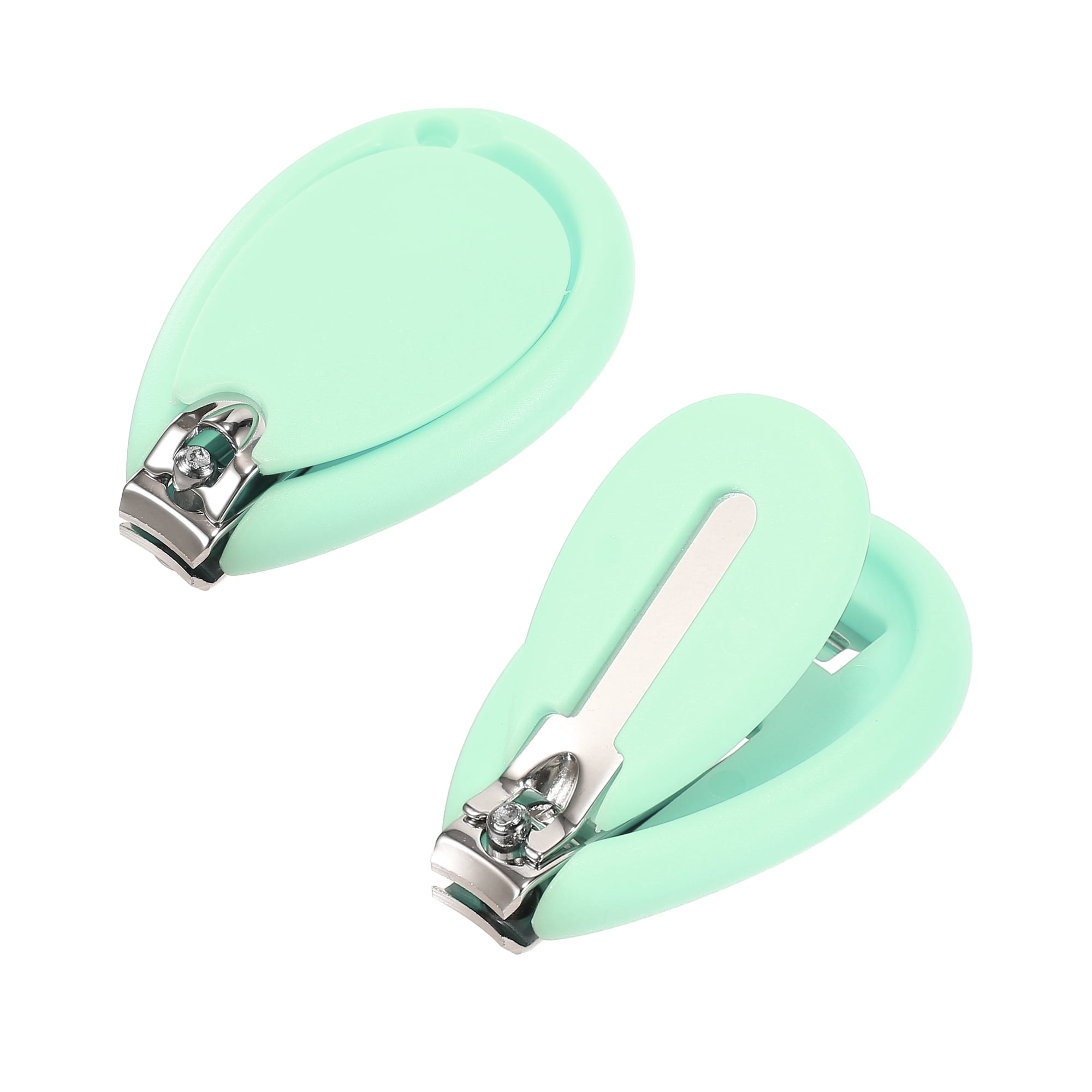 Unique Bargains Portable Round Toenail Clippers 2.01"x1.26"x0.51" 1 Pc Green