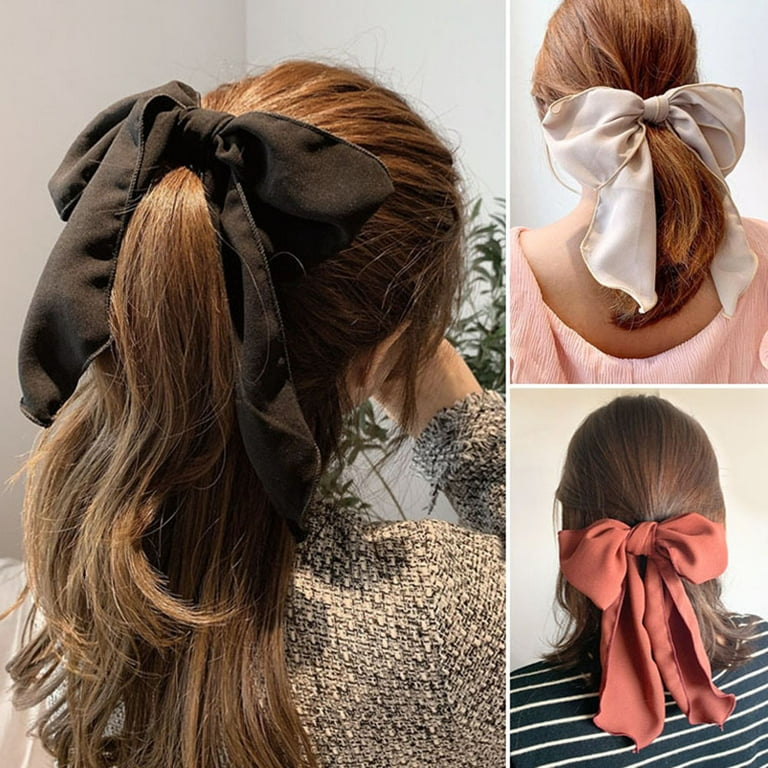 1pc Women's Black Bowknot Ribbon Hair Clip Suitable For Daily Use