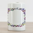 thumbnail image 2 of Letter O Ceramic Toothbrush Holder, ABC of Summer Nature Typography with Various Flying Butterflies Vibrant Creatures, Decorative Versatile Countertop for Bathroom, 4.5" X 2.7", Multicolor, 2 of 4