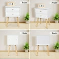 thumbnail image 3 of Vesteel 2 Drawer Nightstand, Modern End Table with 2 Drawers, White Bedside Furniture Dresser for Bedroom, Living Room, 3 of 7