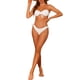 thumbnail image 2 of Conjuntos de bikini de dos piezas sin tirantes para mujer, traje de baño sólido con cordón, trajes de baño X-Large blanco, 2 of 5