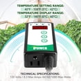 thumbnail image 3 of iPower Digital Heat Mat Thermostat 40-108 Degrees Fahrenheit Warming Pad Temperature Controller for Germination, White, 3 of 7