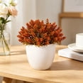 thumbnail image 6 of Leodye 1PCS Mini Simulated Green Bonsai Potted Plant Artificial Desktop Ornament Natural Style Faux Flower Decor for office Bedroom Table Layout -6.3x6.3x6.3in, 6 of 6
