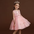 thumbnail image 4 of Gubotare Girls Dresses Dressy Girls Dress Ruffle Tulle Cute Summer Party Princess Sundress (Pink,Size 5-6 Years), 4 of 4