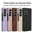 thumbnail image 5 of ELEHOLD For Samsung Galaxy Z Fold 7 Case with Card Holder, Foldable Kickstand Slim TPU Shockproof Full Body Protection Cover with Tempered Glass Screen,Rosegold, 5 of 6