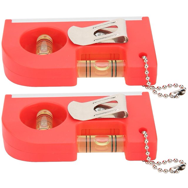2pcs Mini Magnetic Spirit Level Gradienter Outdoor Home Plastic Horizontal Measuring Tool