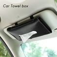 thumbnail image 1 of Juegos de Toallas Caja PañUelos para AutomóVil Soporte PU Visera Coche Coches Negro, 1 of 5