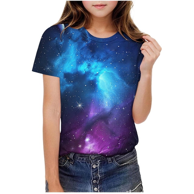 Hauts d'Été à Manches Courtes pour Garçons Tout-Petits Imprimé Col Rond T-Shirt 1 Pce