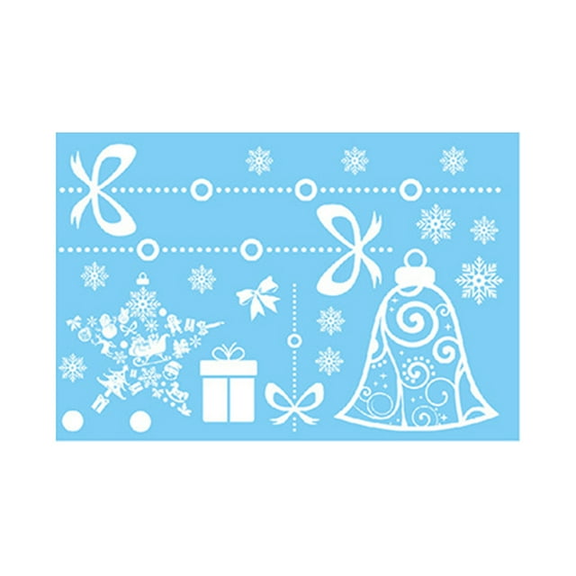 Christmas decorations Christmas Cartoon Santa Claus Wall Stickers Party Decoration Removable Static Stickers