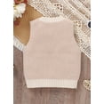thumbnail image 3 of Suealasg Toddler Sweater Vest for Girls Boys Sleeveless Contrast Color Sunlight Bear Knit Vest 6M 1T 2T 3T Baby Boys Girls Fall Winter Clothes, 3 of 6