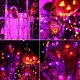 thumbnail image 5 of Luces de Halloween Janubio, naranja y morado, 35 m, 300 LED, 8 modos, 5 of 7