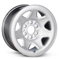 thumbnail image 2 of For 2014-2020 Chevrolet Silverado 1500 17 Inch Painted Silver Rim - OE Direct Replacement - Road Ready Car Wheel, 2 of 9