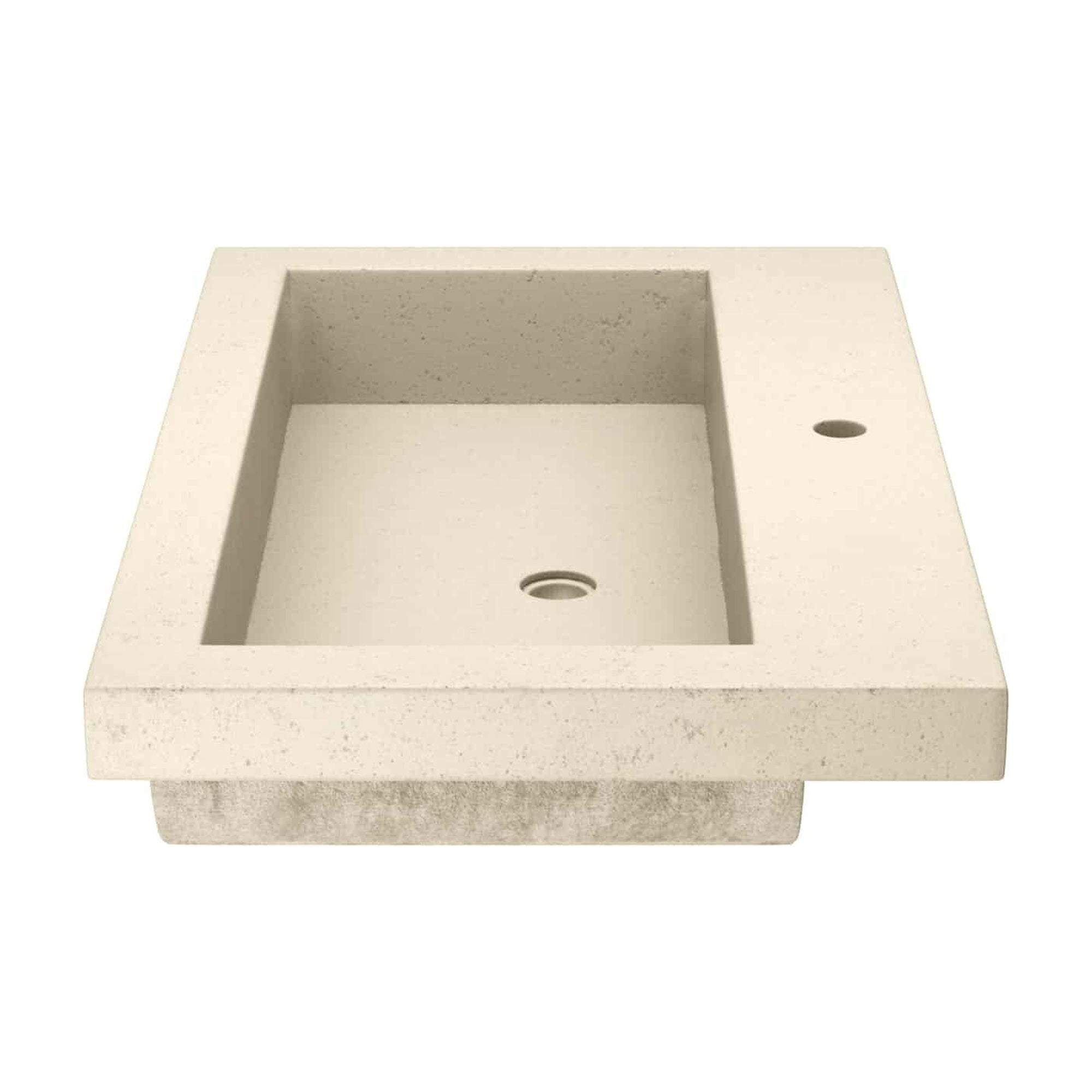 Native Trails NSL3019-E Nativestone 30" Rectangular Concrete Drop In Bathroom Sink - Earth