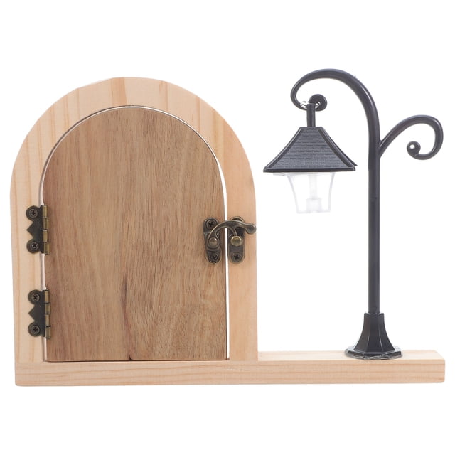 Cubierta de madera para interruptor de luz de puerta - Cubierta de enchufe de puerta de hadas a prueba de bebés con lámpara brillante para niños y mascotas, decoración para la habitación de los niños