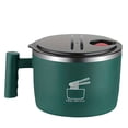 thumbnail image 2 of BotaniNest Stainless Steel Soup Bowl With Lid And Drain Versatile Kitchen Tableware For Ramen Cereal, 2 of 6