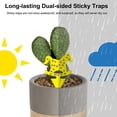 thumbnail image 3 of Yellow Sticky Fly Traps, Dual-Sided Adhesive Fungus Gnat Insect Traps, Butterfly & Tree Shaped Bug Catcher for Indoor Outdoor Potted Plants, Multiple Pack Size Options, 3 of 6