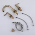 thumbnail image 4 of Widespread Faucet 2-handle Bathroom Faucet, Three Holes Bathroom Sink Faucet, 4 of 5