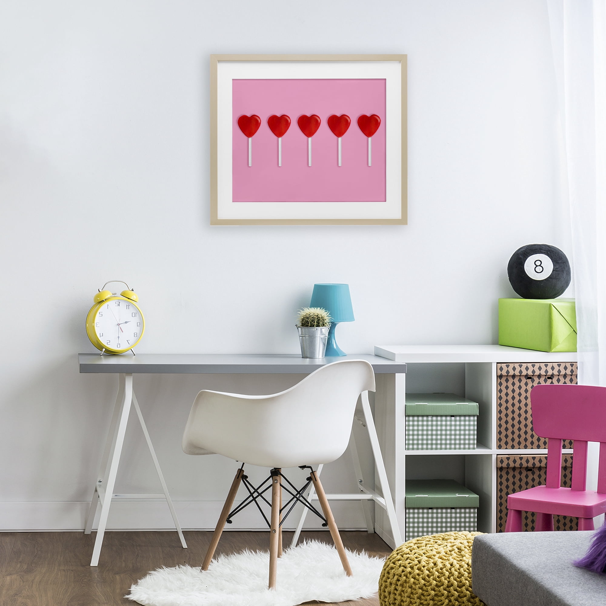 Stupell Industries Valentine's Heart Pops Birch Framed Print Under Glass, design by LISH Creative