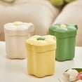 thumbnail image 4 of Hearth & Gear Decorative Desktop Wastebasket With Lid Small Bedside Garbage Can For Bedroom Kitchen Sturdy Mini Cute Compact Rubbish Container Easy To Clean Very Small Bags Cover Yard Waste Bag Liner, 4 of 4