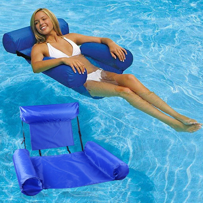 Inflatable Floating Chair Hammock Pool Lounger Inflatable Rafts Swimming Beach 