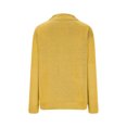 thumbnail image 6 of Htigea Women's V-Neck Long Sleeve Sweater Solid Knit Jumper Casual Loose Fit Pullover Tops Fall Trendy Knitwear Yellow XXL, 6 of 6