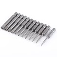 thumbnail image 1 of 12pcs S2 Steel Magnetic Star Head Screwdriver Bit Set 6.35mm Shank 50mm T5-T40, 1 of 2