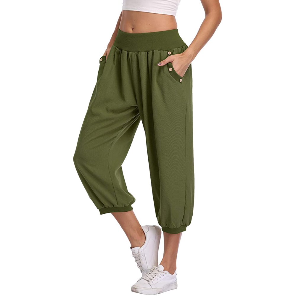 green athletic pants