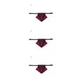 thumbnail image 4 of Methold Mascota Bandana Bowknot Mascota Pañuelo Algodón Decoración Animal Babero Bufanda con Collar, Rojo Negro, L Type2 NO2, 4 of 6