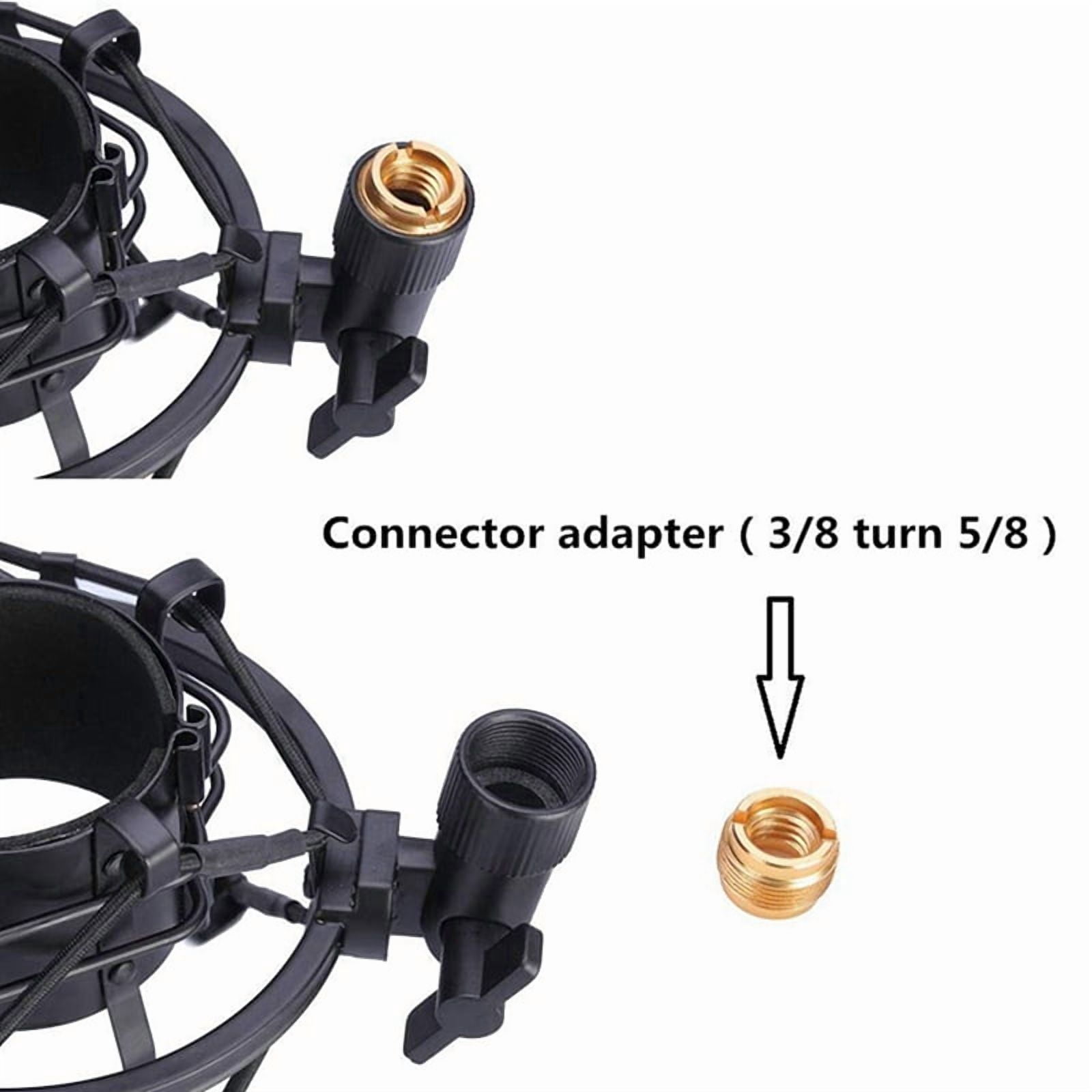 3X Microphone Shock Mount with Microphone Filter Windscreen Suspension Shock Mount Holder Clip
